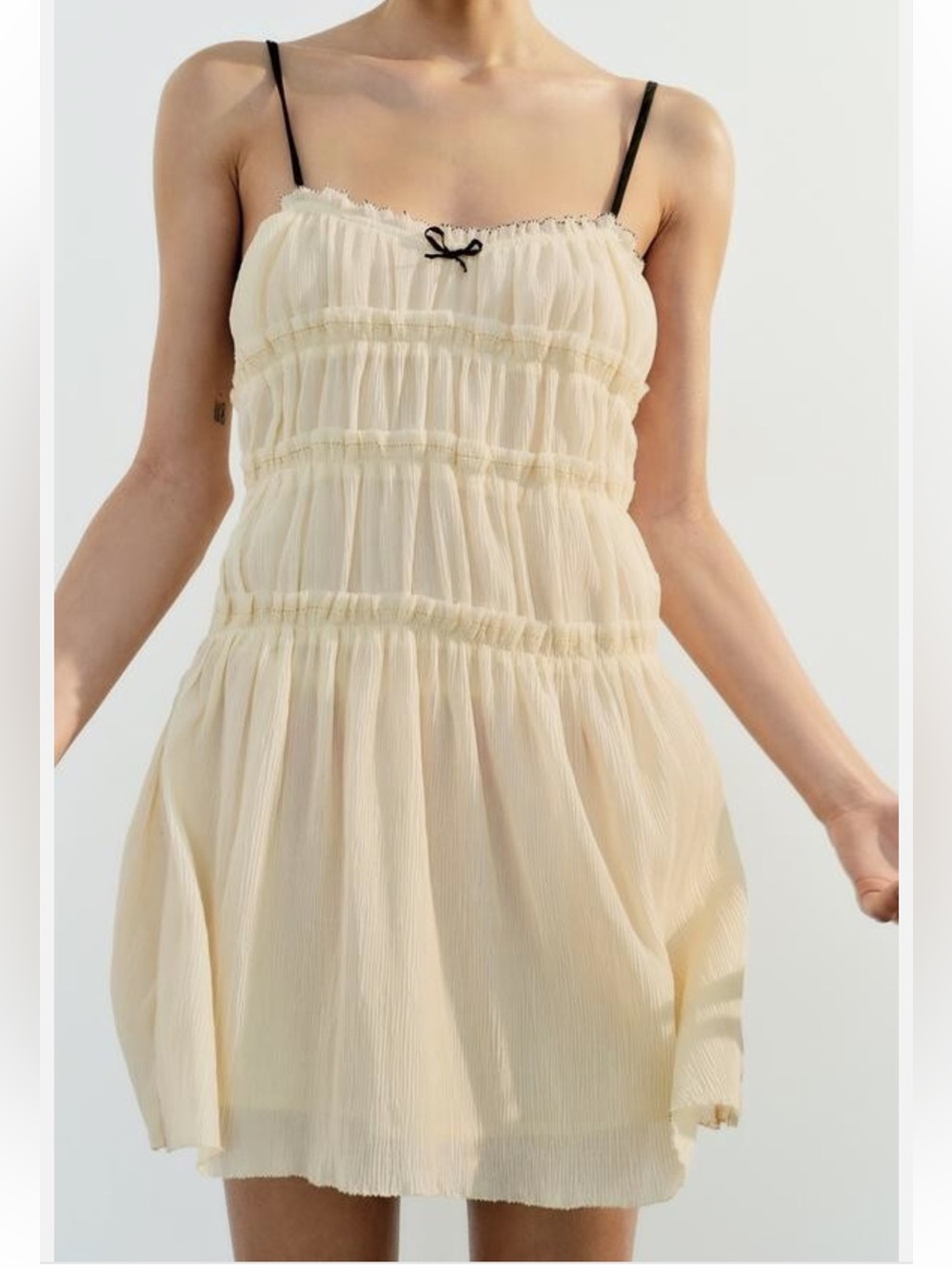 Zara Light Yellow Mini Dress
